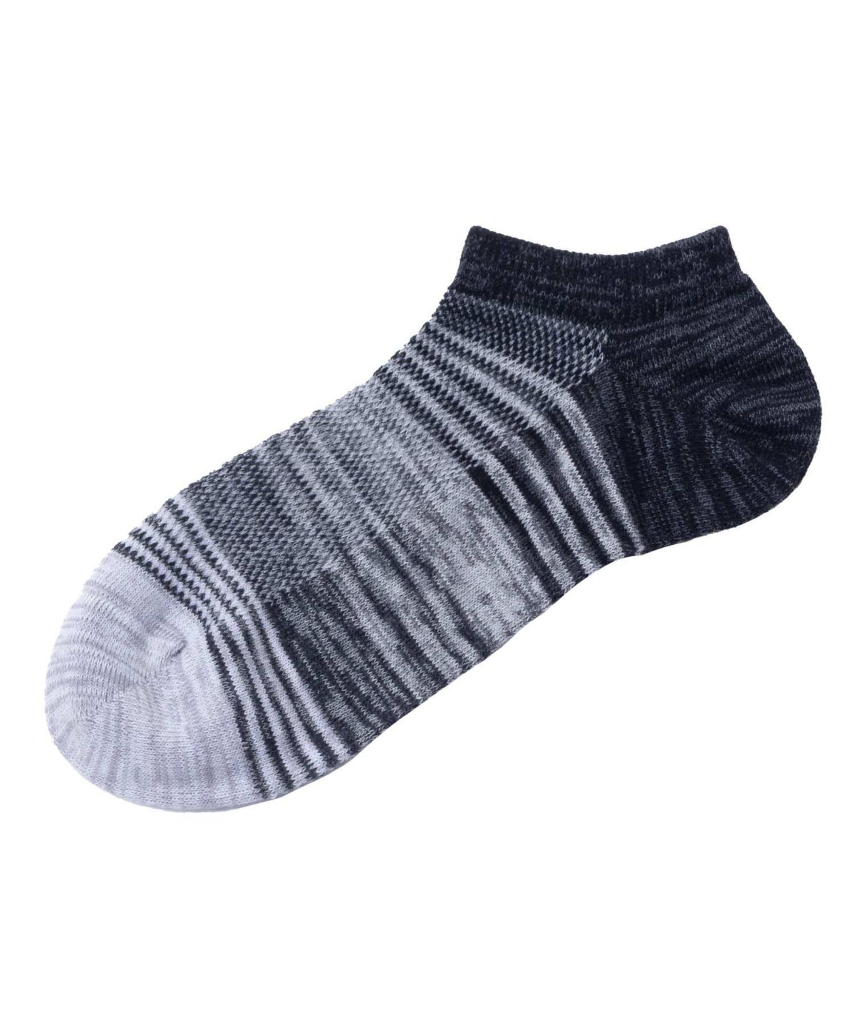 NAVY アンクルソックス グラデーションメッシュ メンズ