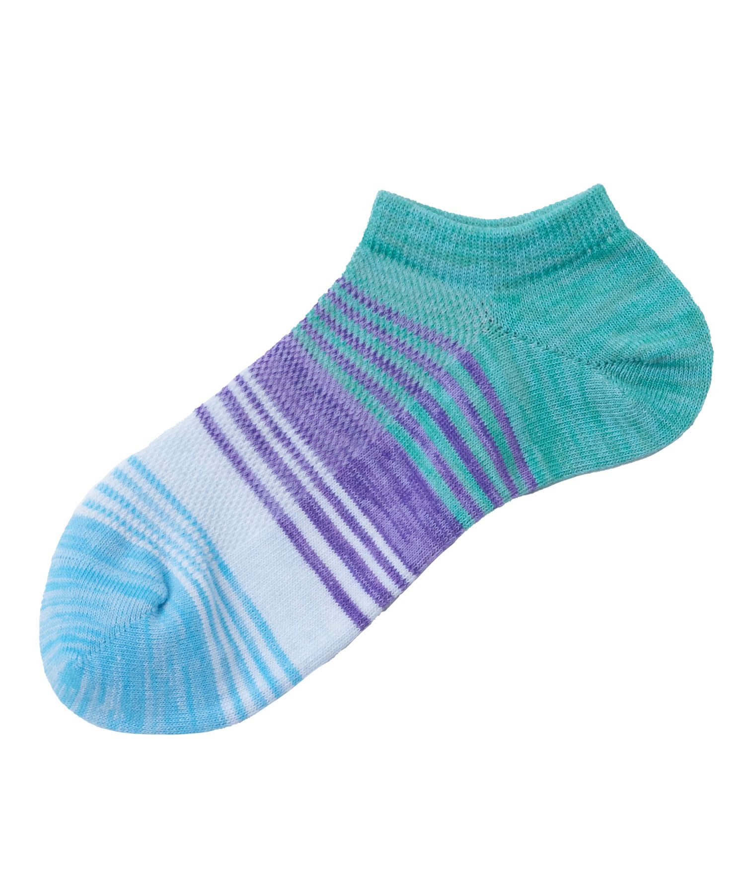 NAVY アンクルソックス グラデーションメッシュ メンズ商品画像-7