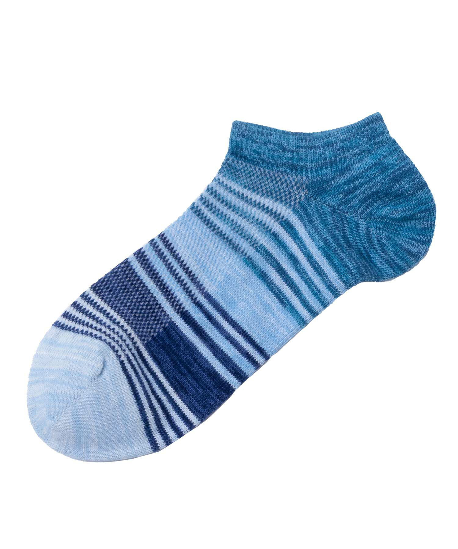 NAVY  アンクルソックス グラデーションメッシュ メンズ商品画像-8