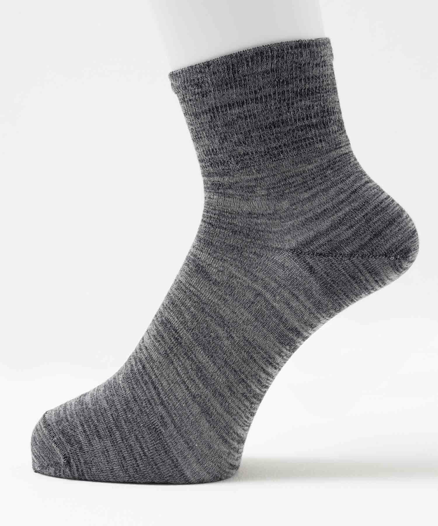 NAVY  クォーターソックス 薄手 無地 メンズ商品画像-1