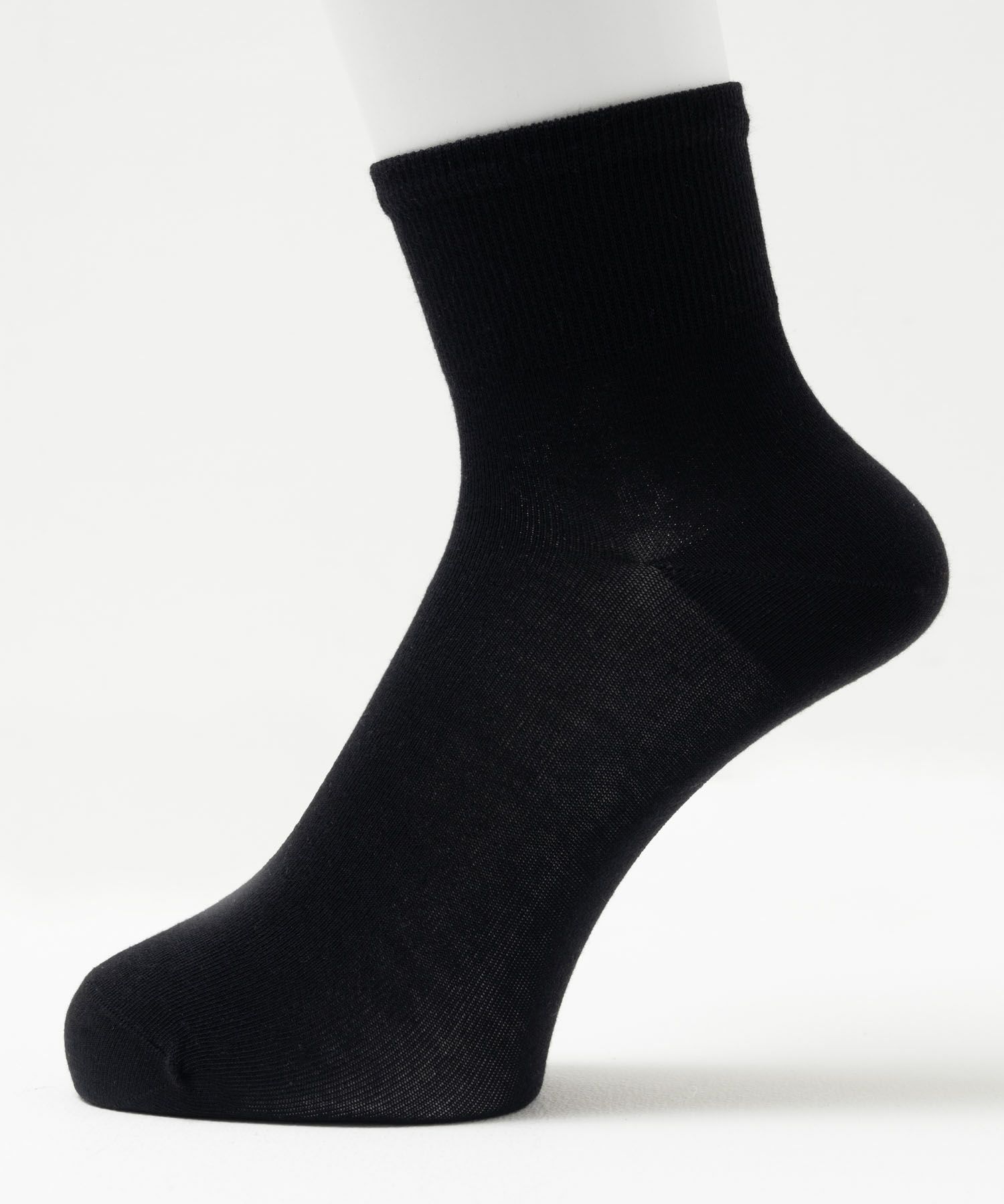 NAVY  クォーターソックス 薄手 無地 メンズ商品画像-3