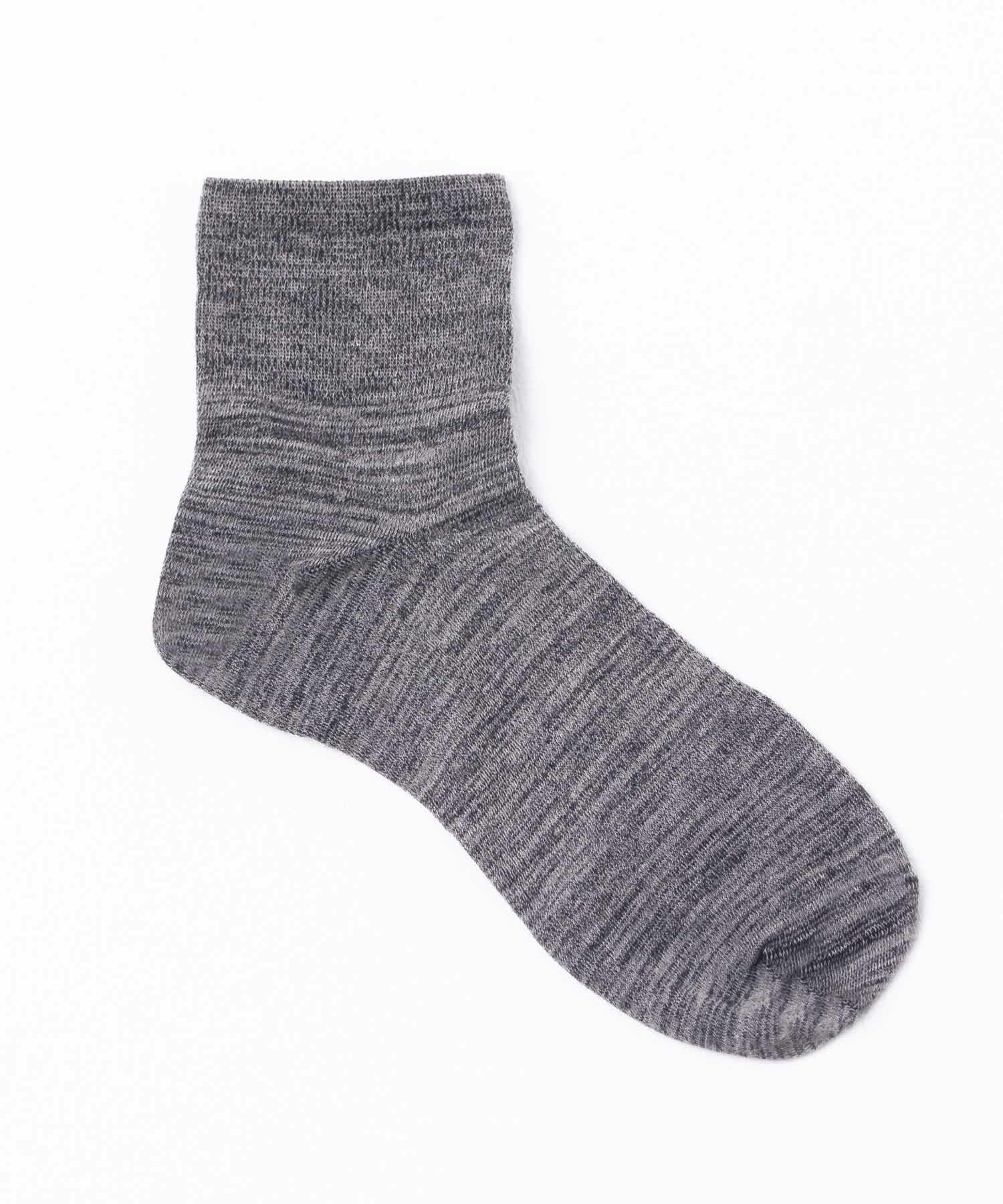 NAVY  クォーターソックス 薄手 無地 メンズ商品画像-7