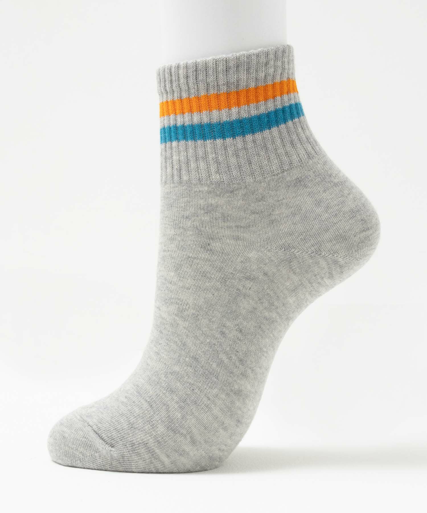 NAVY クォーターソックス 2本ライン レディース商品画像-3