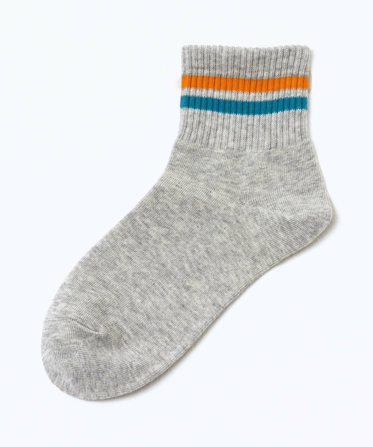 NAVY クォーターソックス 2本ライン レディース