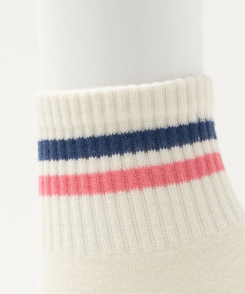 NAVY  クォーターソックス 2本ライン レディース商品画像-8