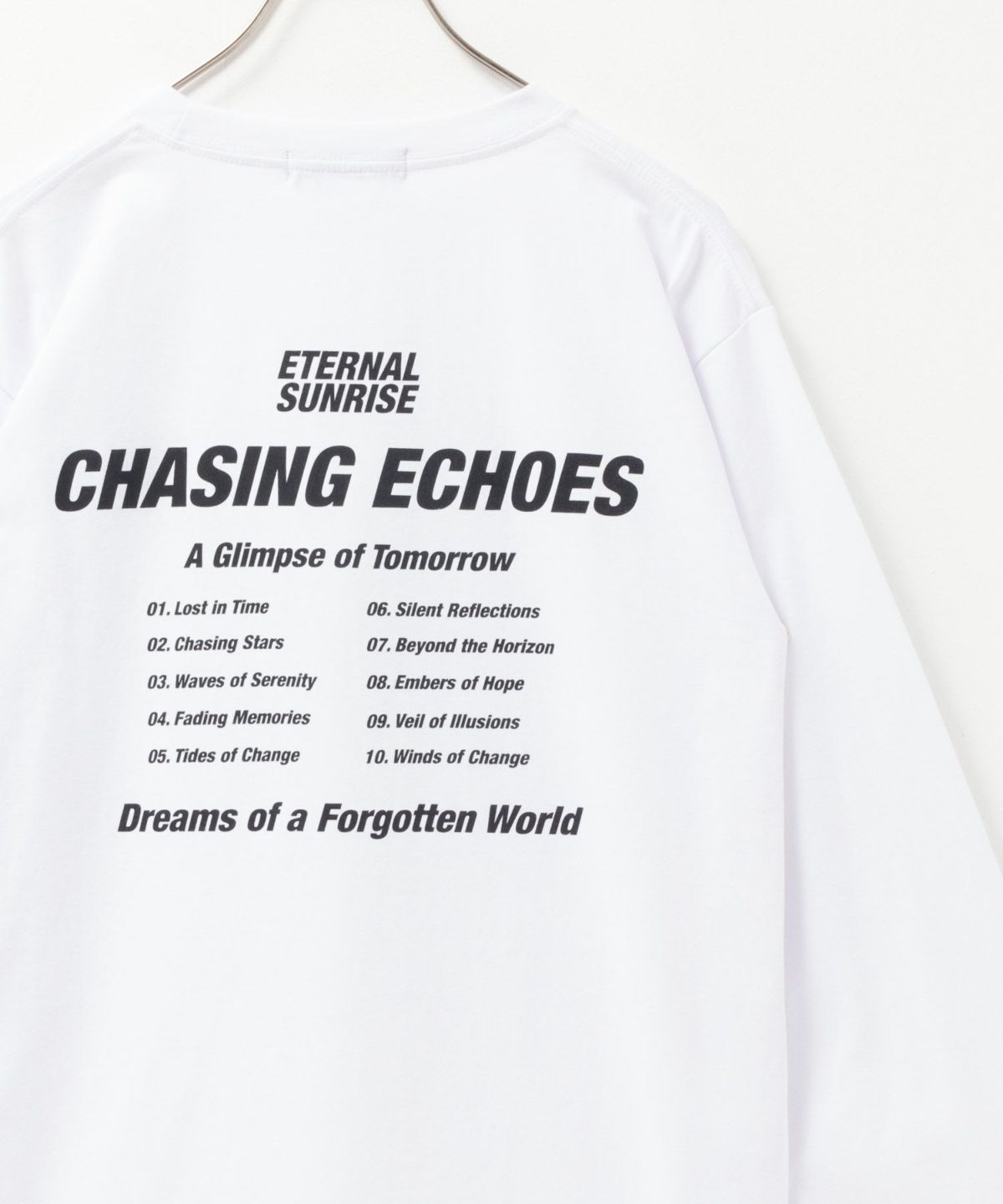 T-GRAPHICS メッセージプリント長袖Tシャツ メンズ