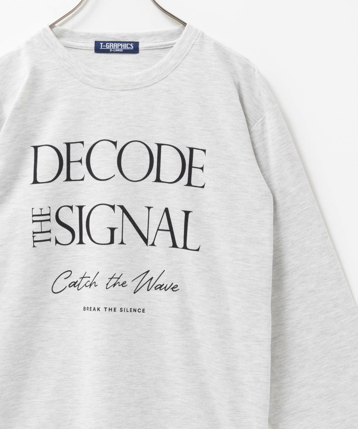 T-GRAPHICS  メッセージプリント長袖Tシャツ メンズ商品画像-2