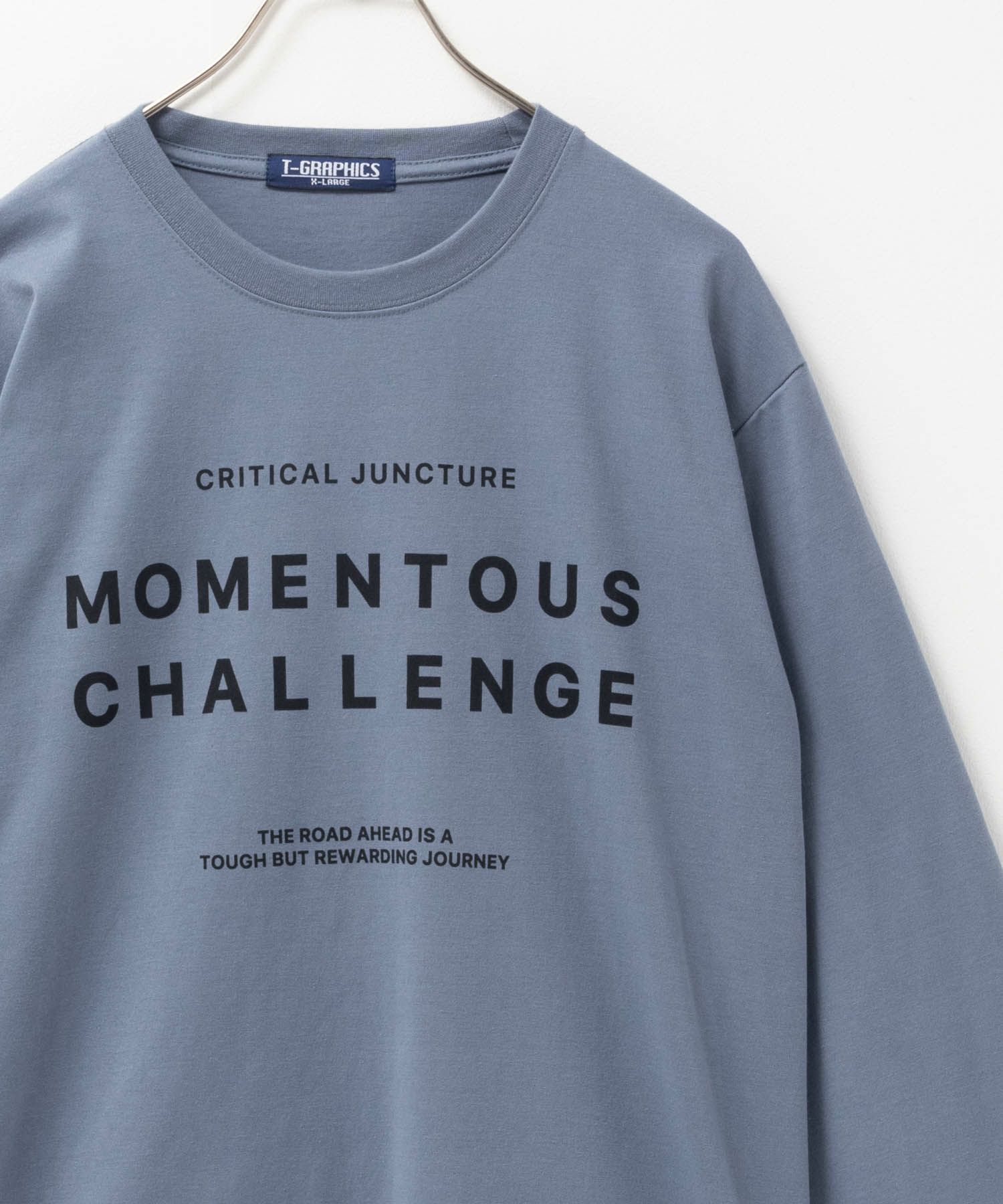 T-GRAPHICS  メッセージプリント長袖Tシャツ メンズ商品画像-4