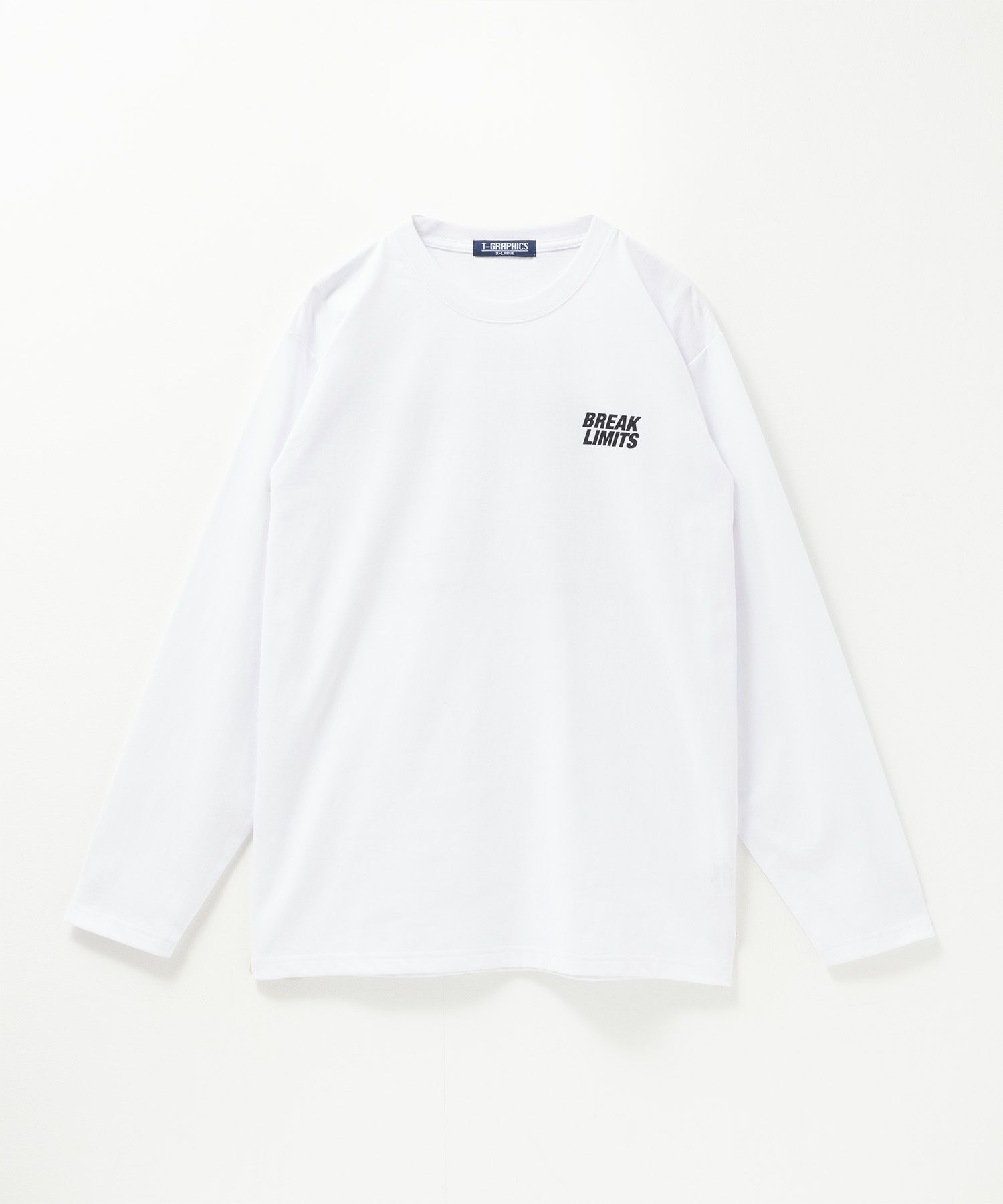 T-GRAPHICS メッセージプリント長袖Tシャツ メンズ