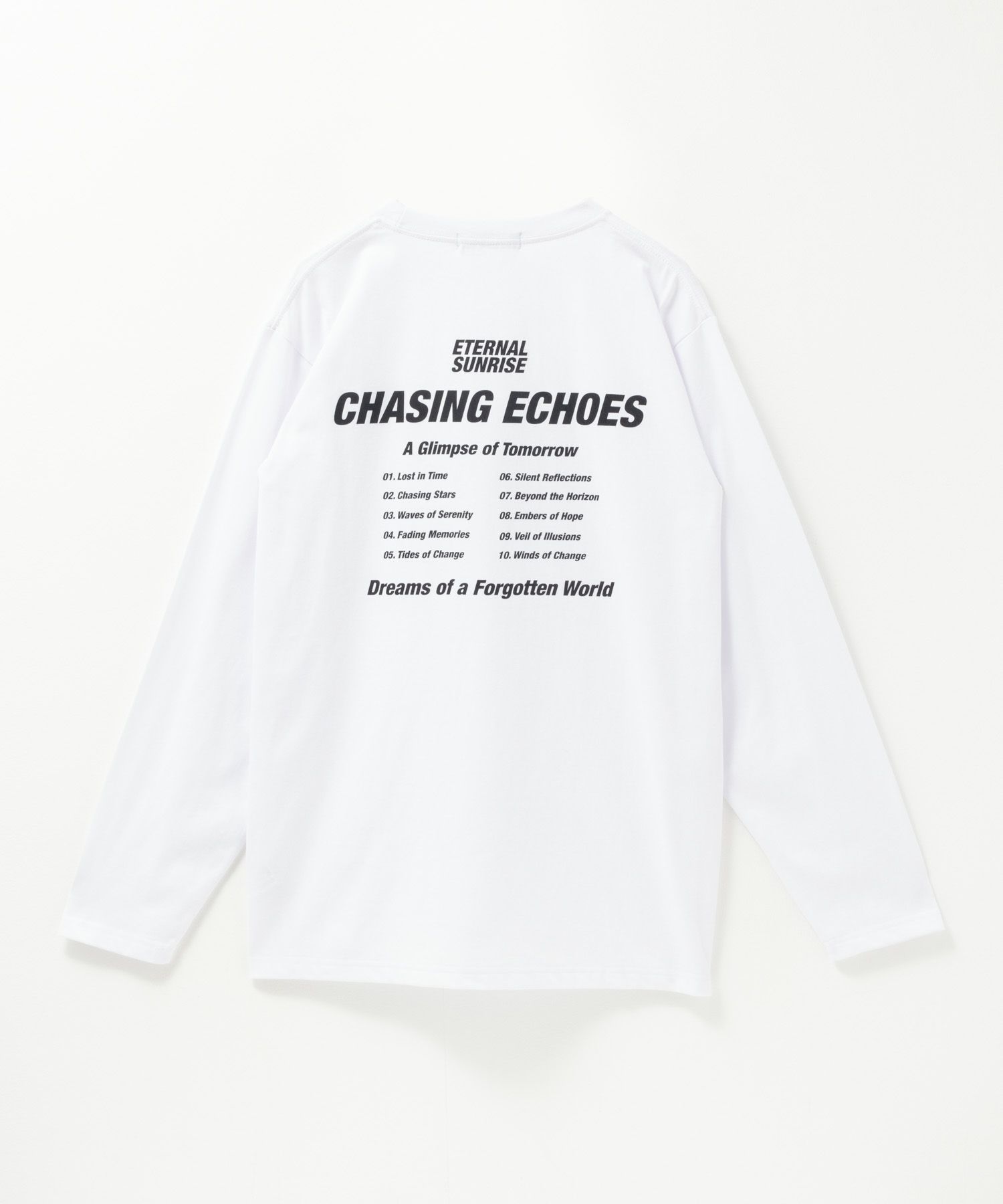 T-GRAPHICS メッセージプリント長袖Tシャツ メンズ