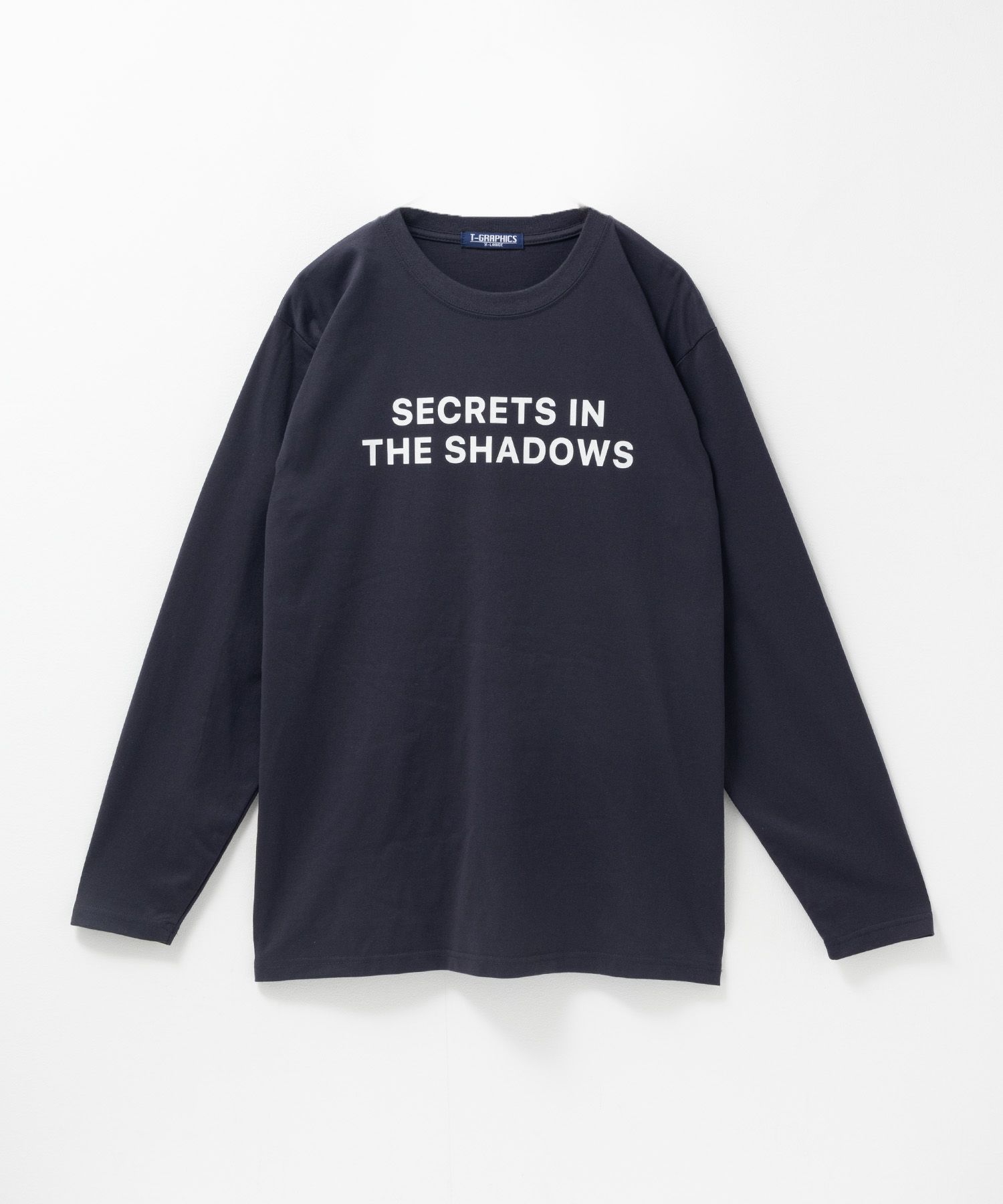 T-GRAPHICS メッセージプリント長袖Tシャツ メンズ