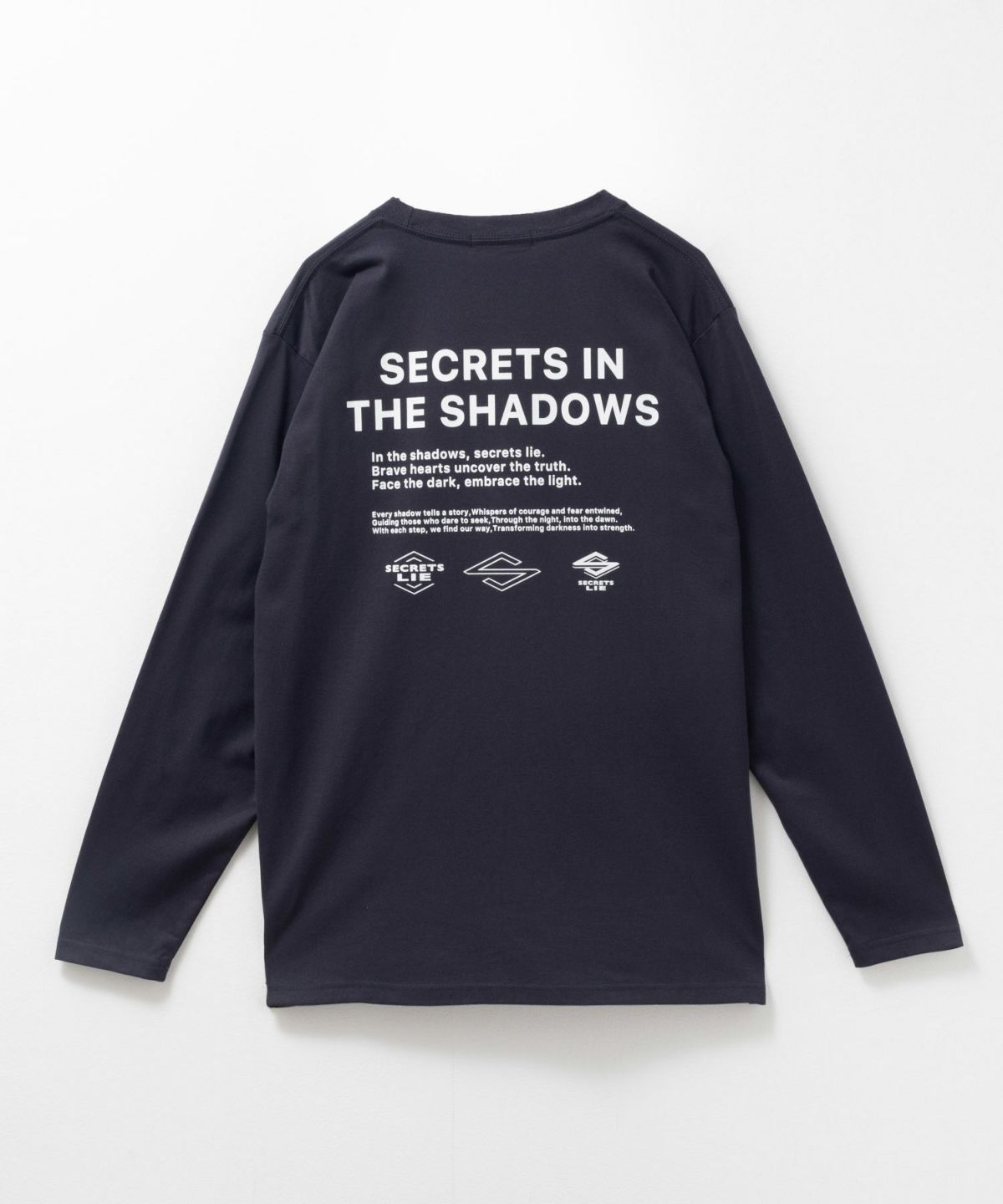 T-GRAPHICS メッセージプリント長袖Tシャツ メンズ