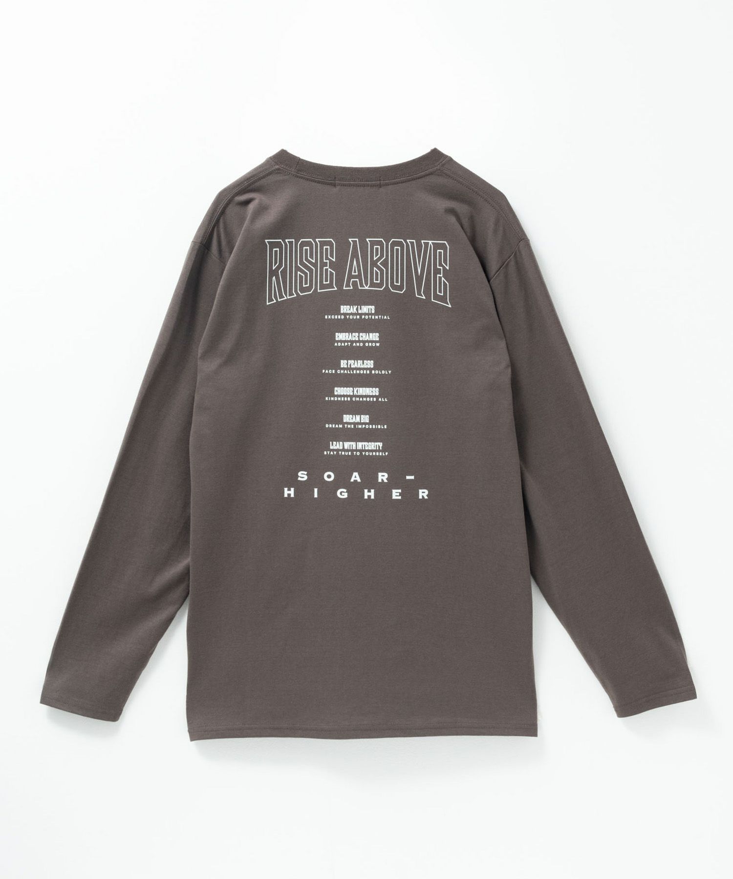 T-GRAPHICS メッセージプリント長袖Tシャツ メンズ
