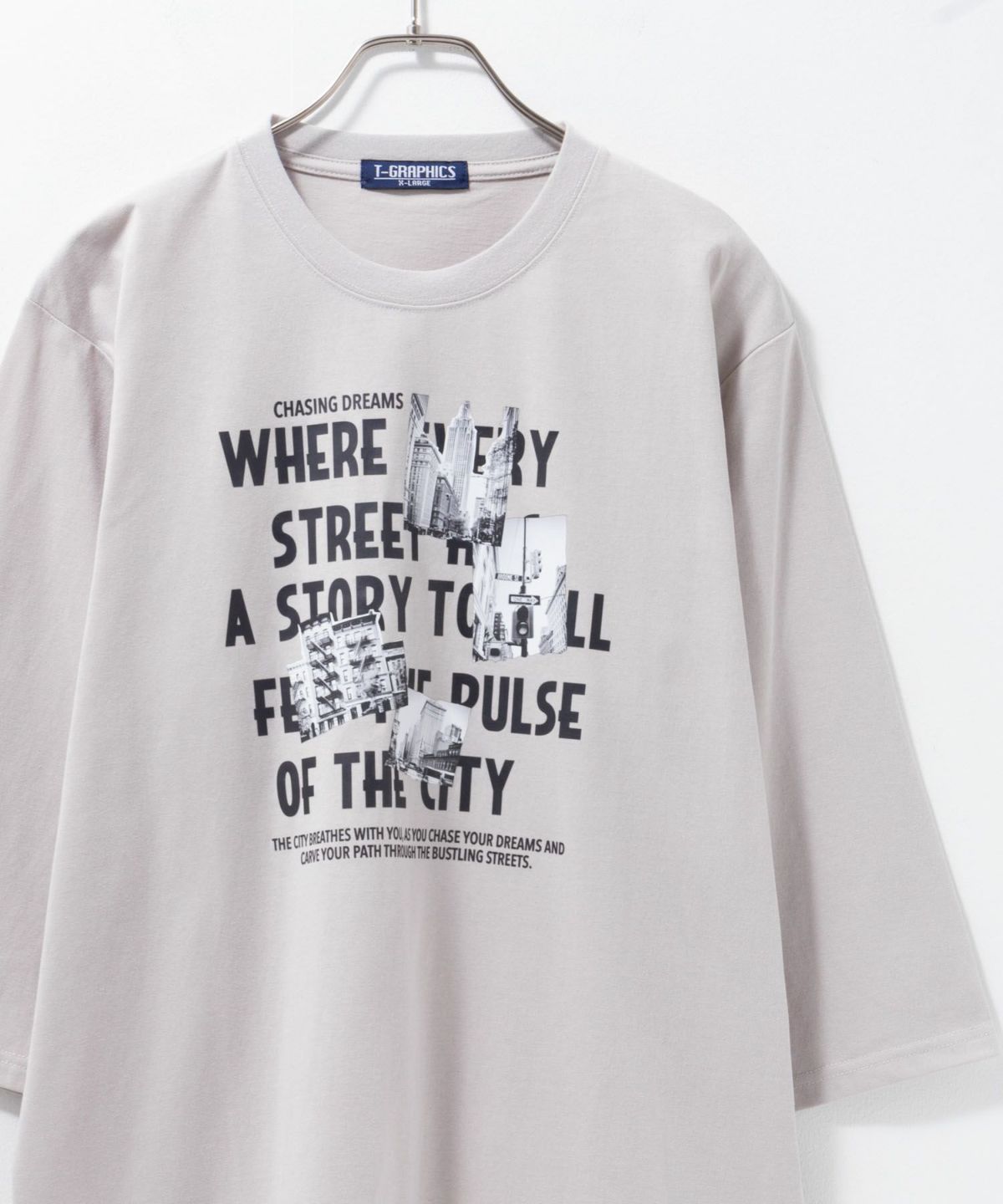 T-GRAPHICS 7分袖Tシャツ メンズ