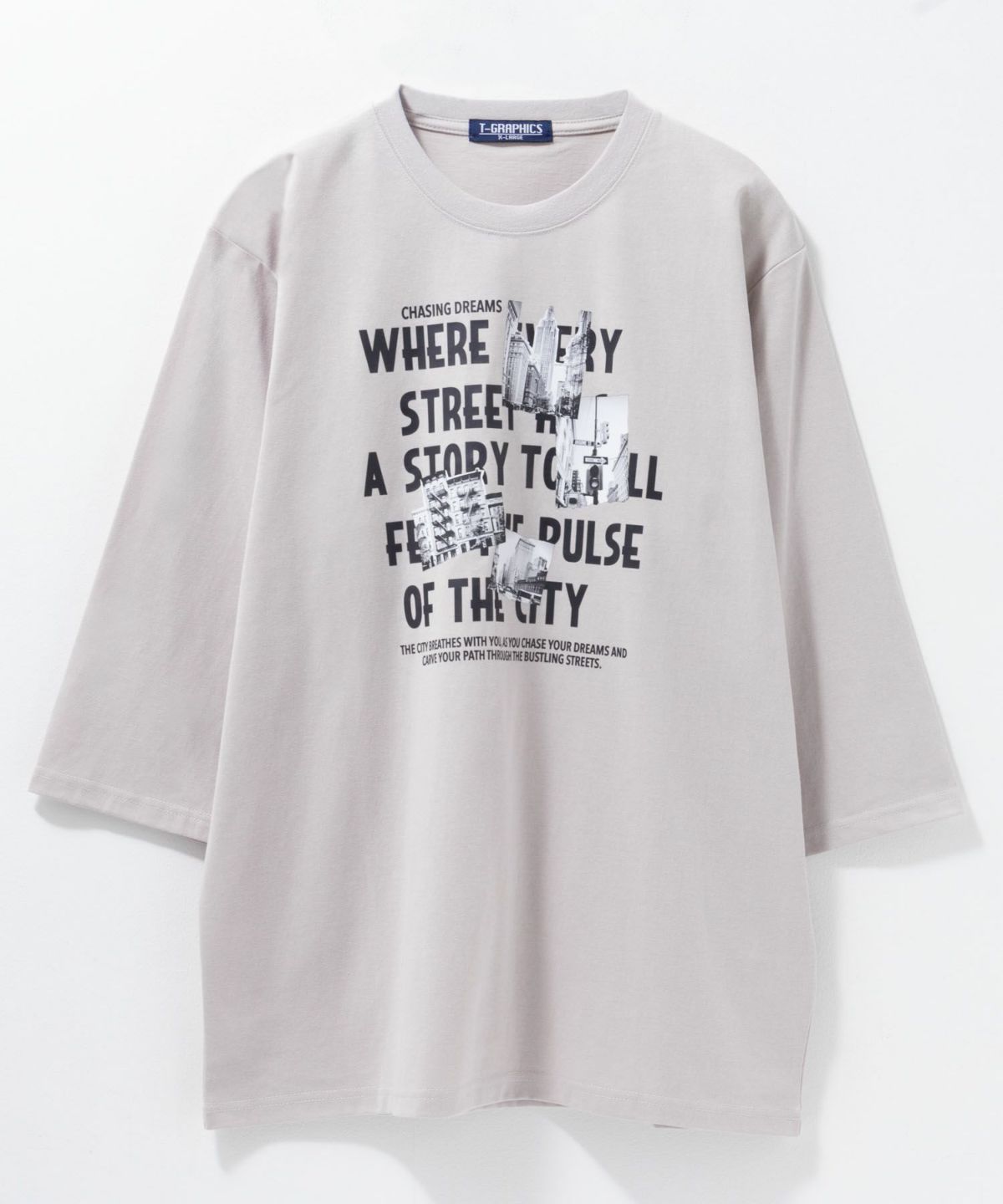 T-GRAPHICS 7分袖Tシャツ メンズ