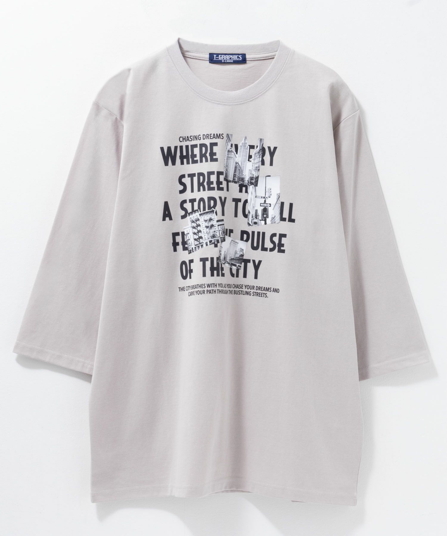 T-GRAPHICS 7分袖Tシャツ メンズ