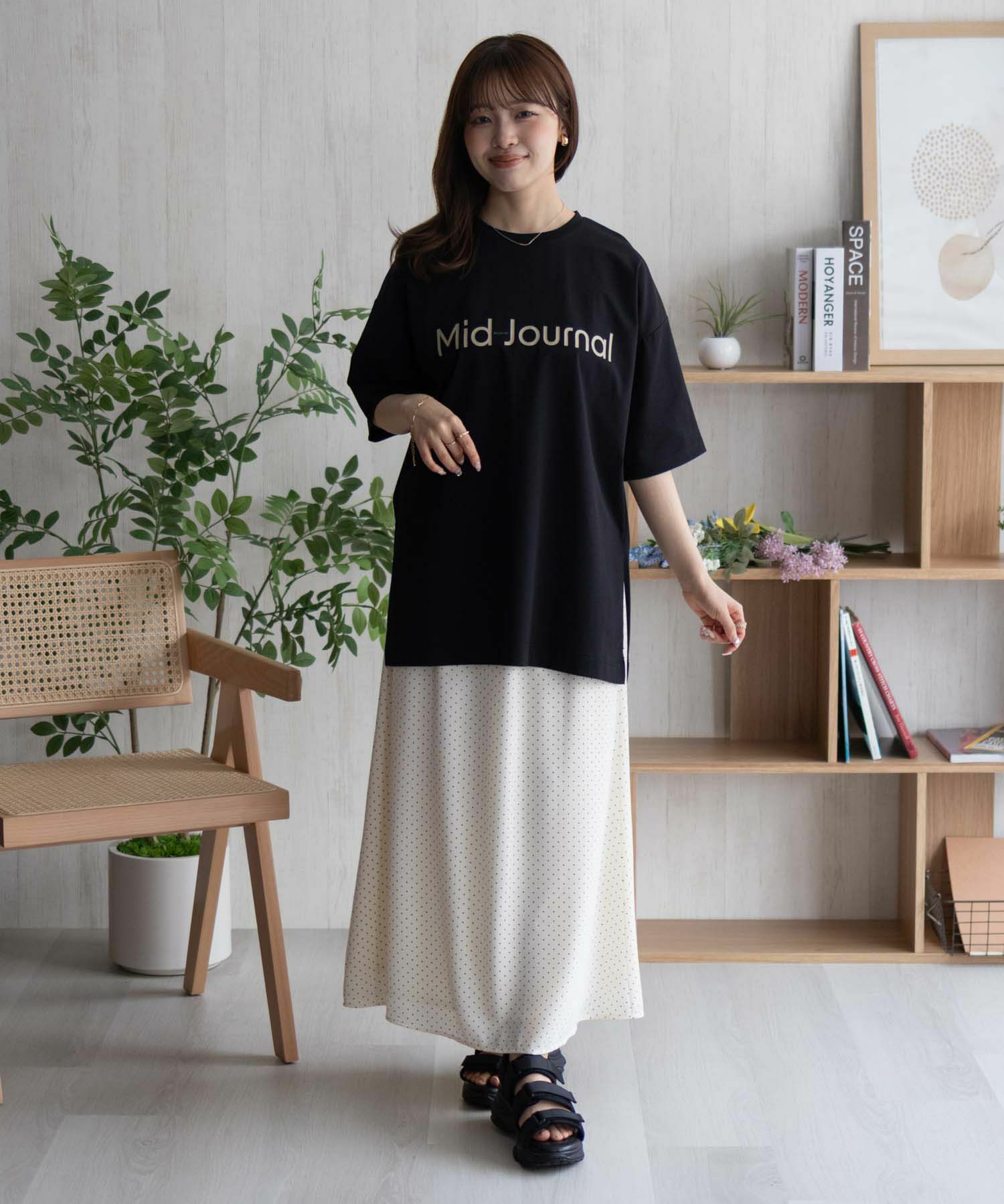 HusHusH  ロゴプリントチュニック レディース メール便 対応商品商品画像-28