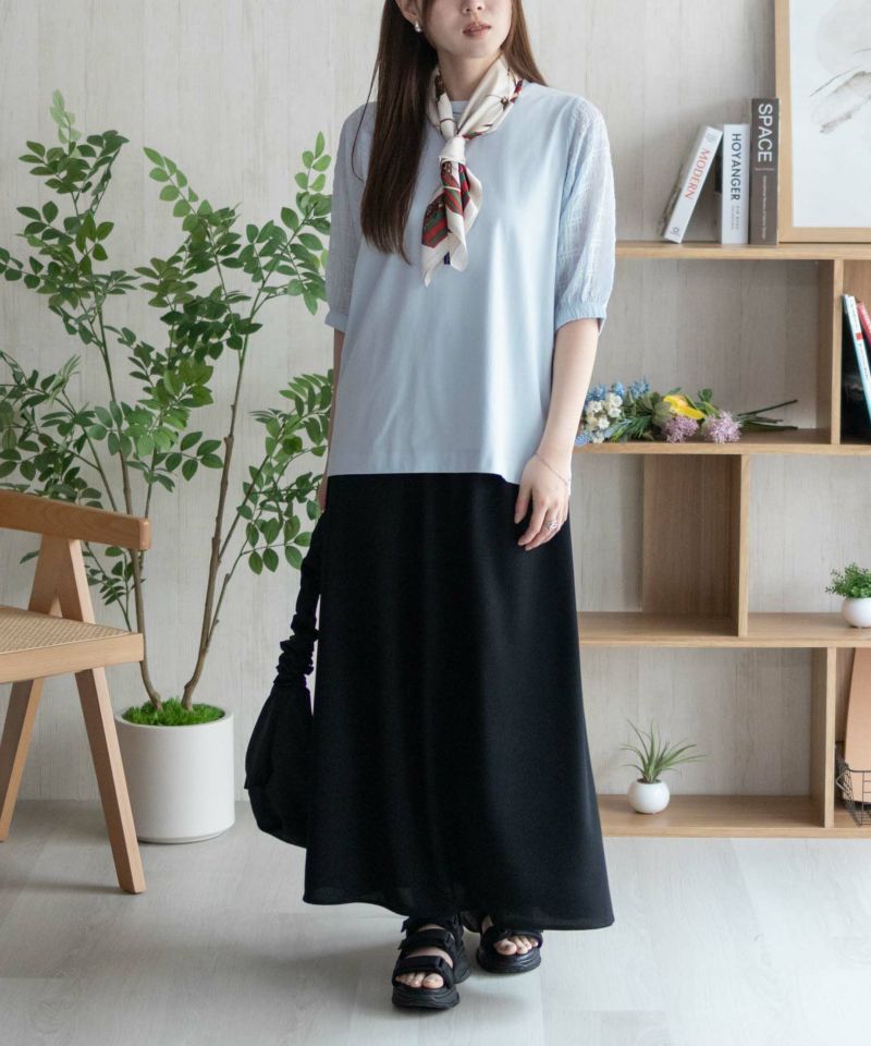 HusHusH 袖異素材プルオーバー レディース メール便 対応商品商品画像-17