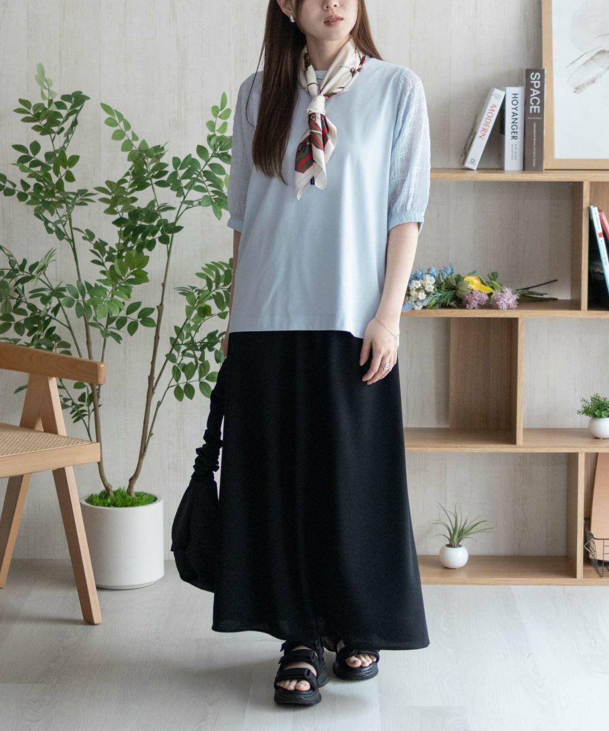 HusHusH 袖異素材プルオーバー レディース ネコポス 対応商品