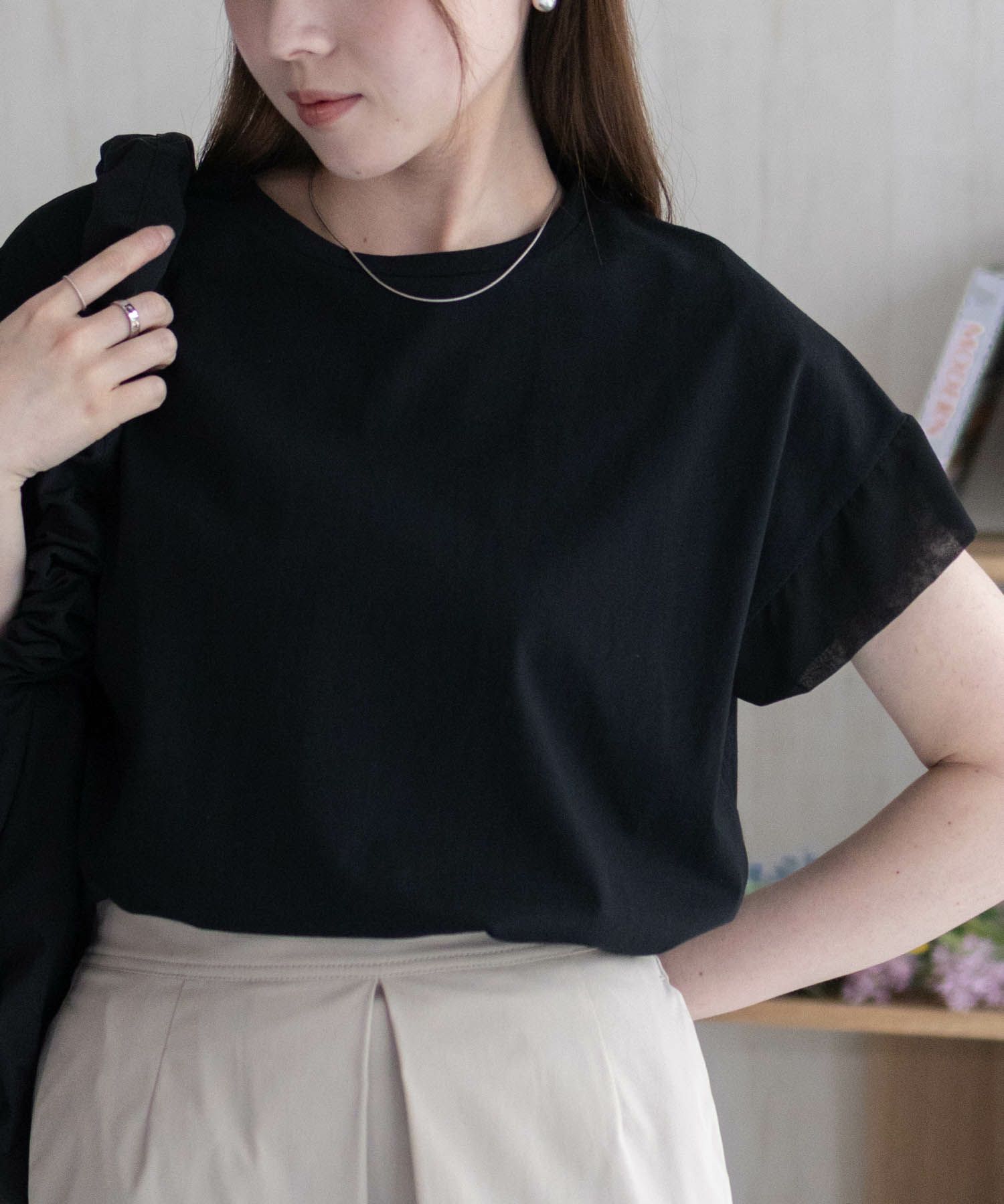 HusHusH  袖切替プルオーバー レディース メール便 対応商品商品画像-3