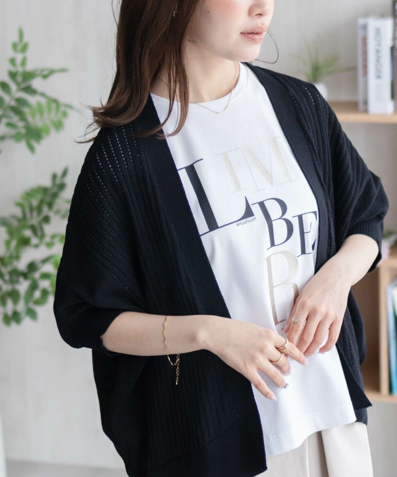 HusHusH  透かし編みドルマンカーディガン レディース商品画像-12