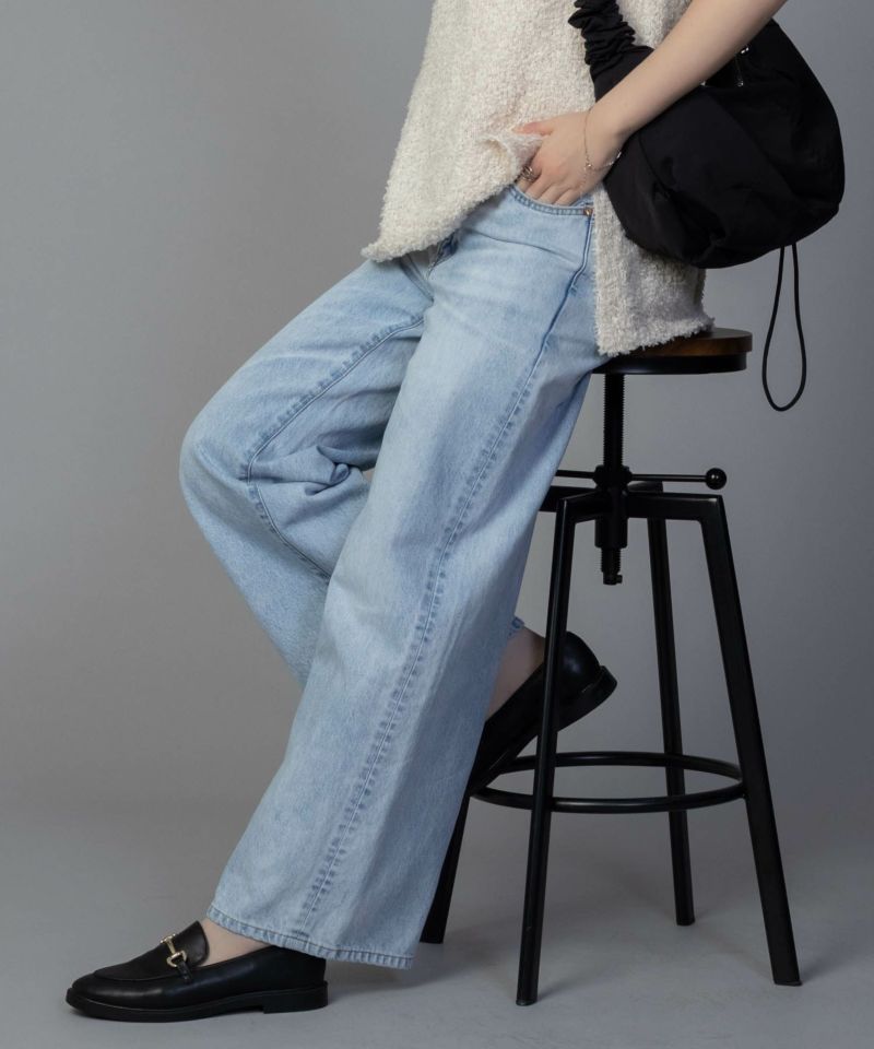 [期間限定価格]SOMETHING  LISA ヴィンテージワイドデニムパンツ レディース商品画像-6