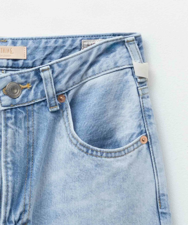 SOMETHING LISA ヴィンテージワイドデニムパンツ レディース