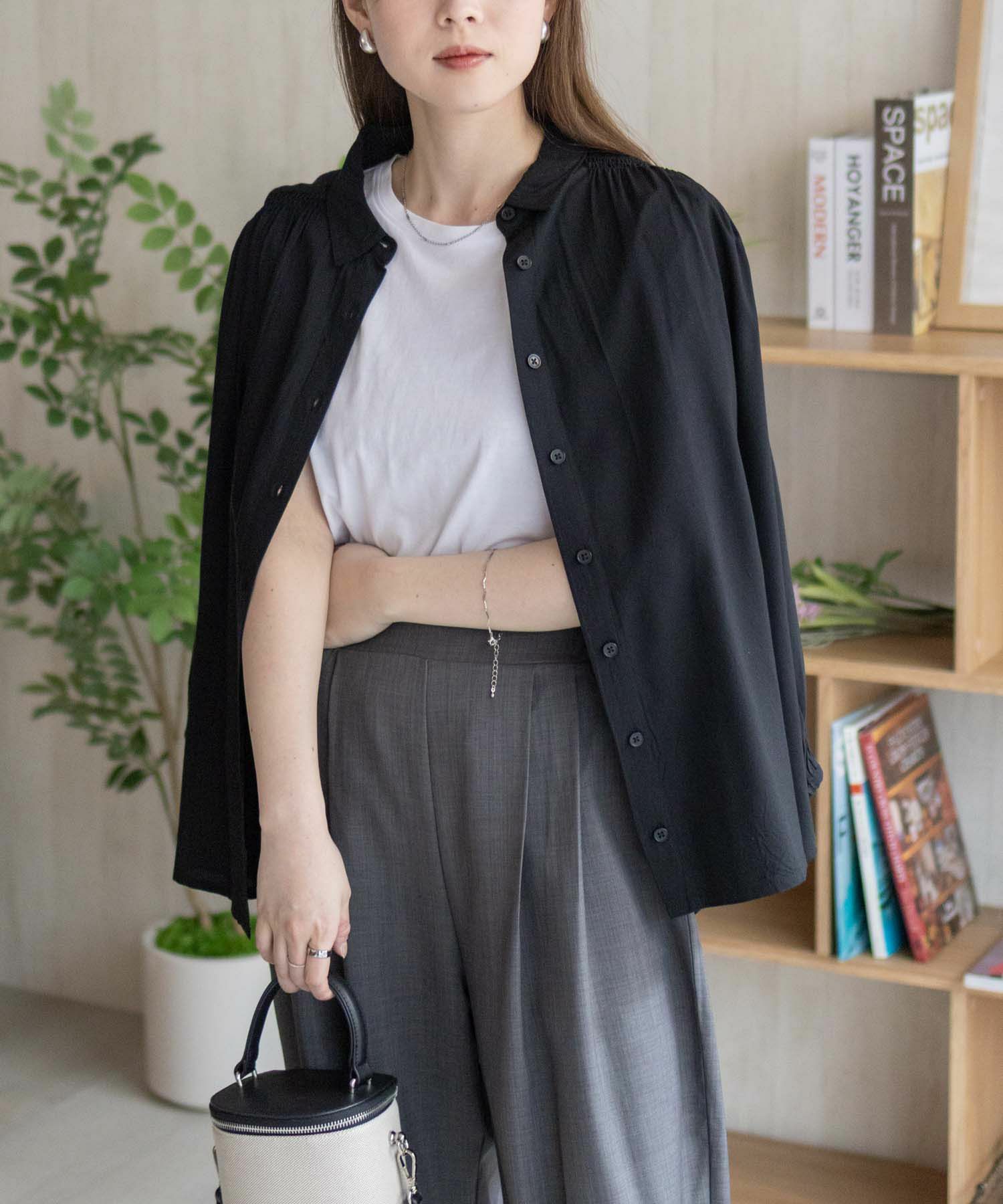 Howdy Marie  インドファブリック 7分袖シャーリングチュニック レディース商品サムネイル-16