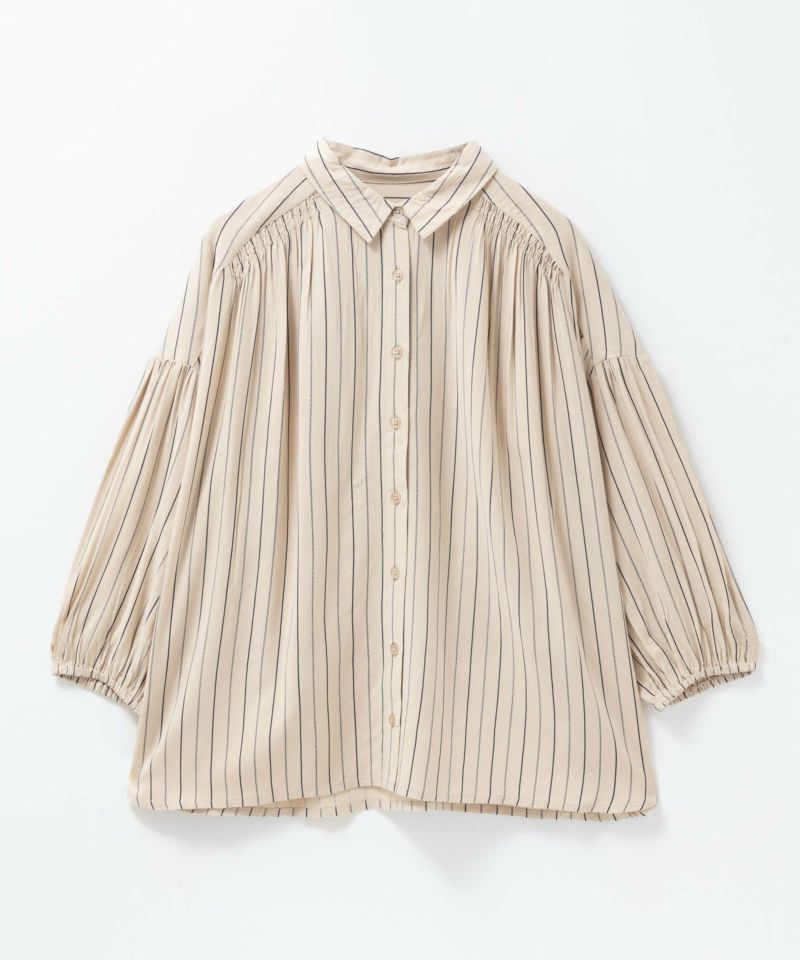 Howdy Marie インドファブリック 7分袖シャーリングチュニック レディース商品画像-23