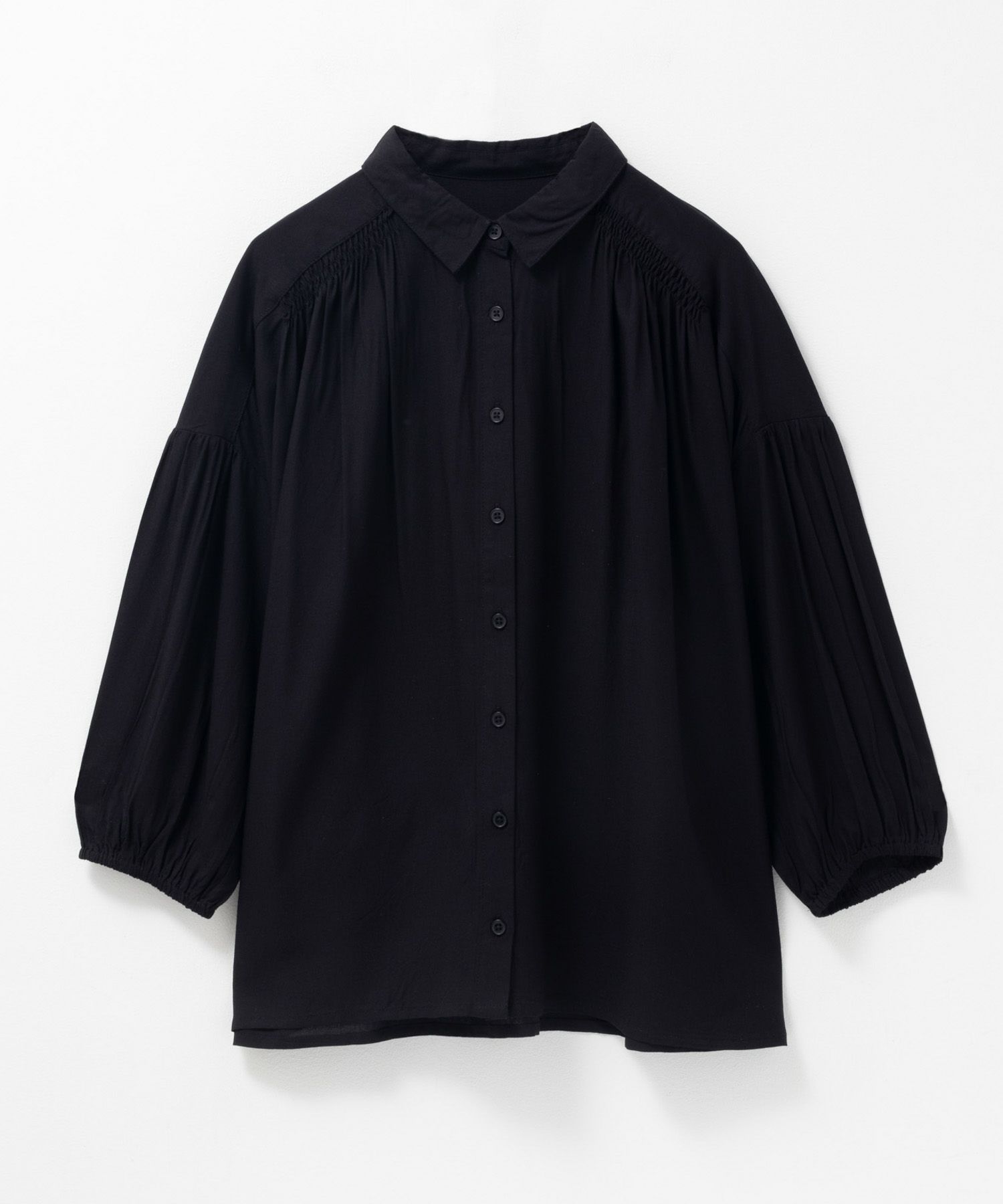 Howdy Marie インドファブリック 7分袖シャーリングチュニック レディース商品サムネイル-27