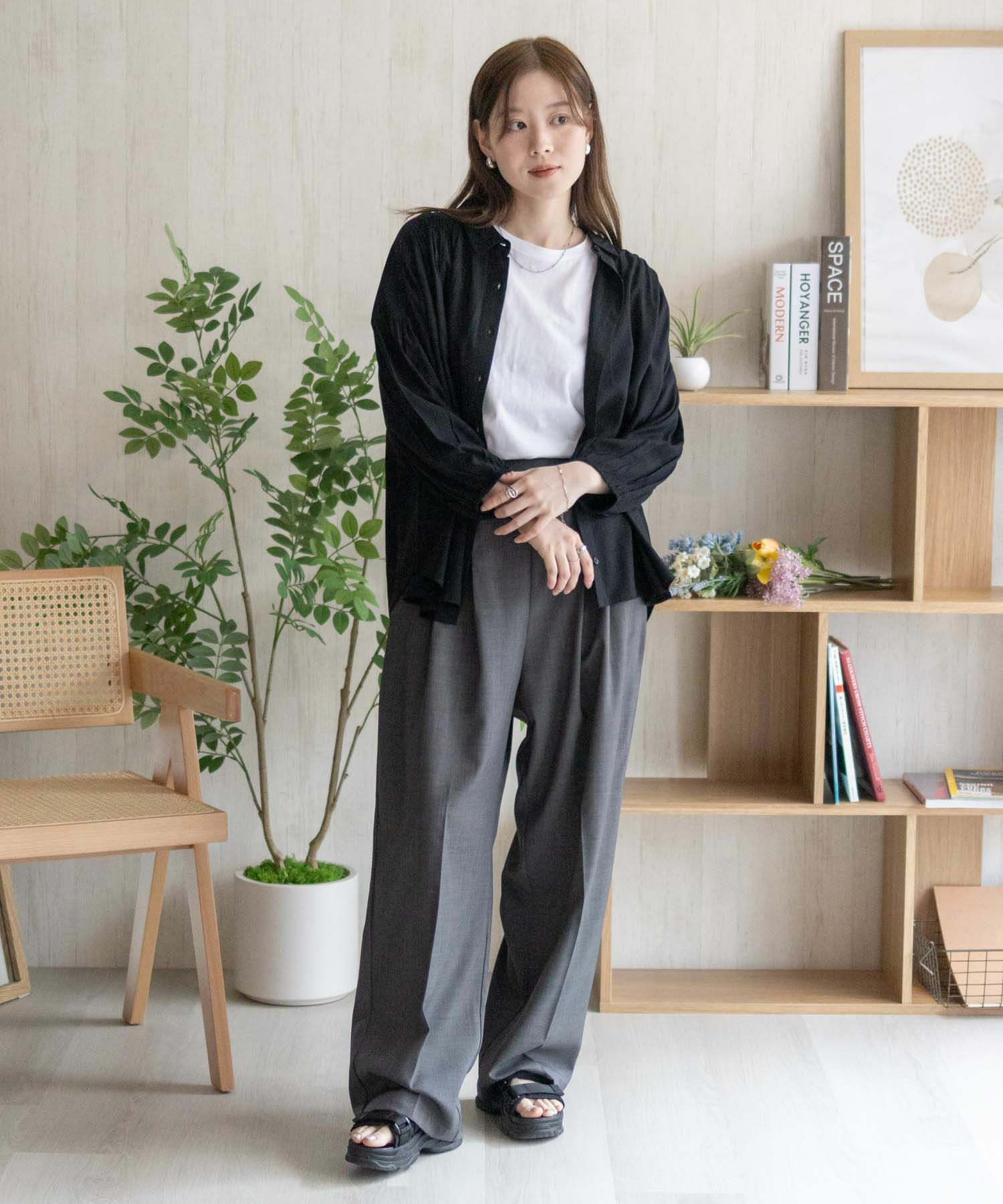 Howdy Marie  インドファブリック 7分袖シャーリングチュニック レディース商品サムネイル-35