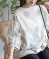 Howdy Marie インドファブリック 綿麻刺繍プルオーバー レディース