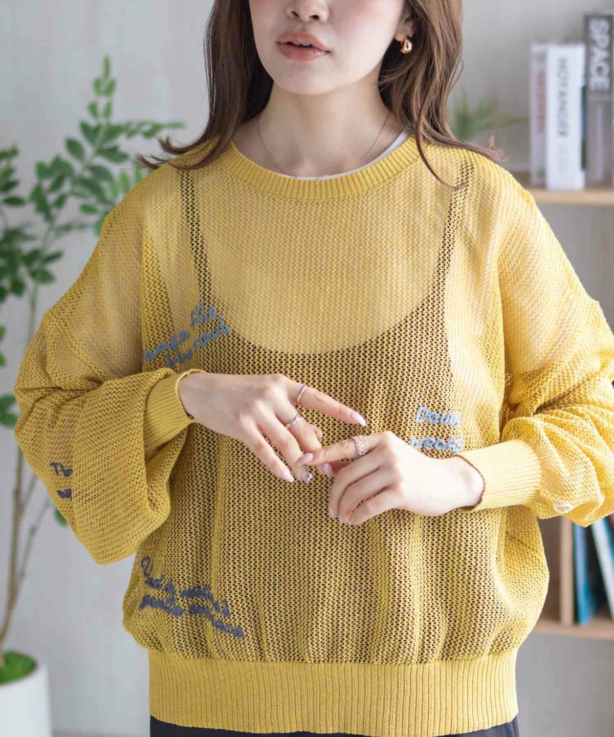 nAvy ランダム刺繍プルオーバー レディース