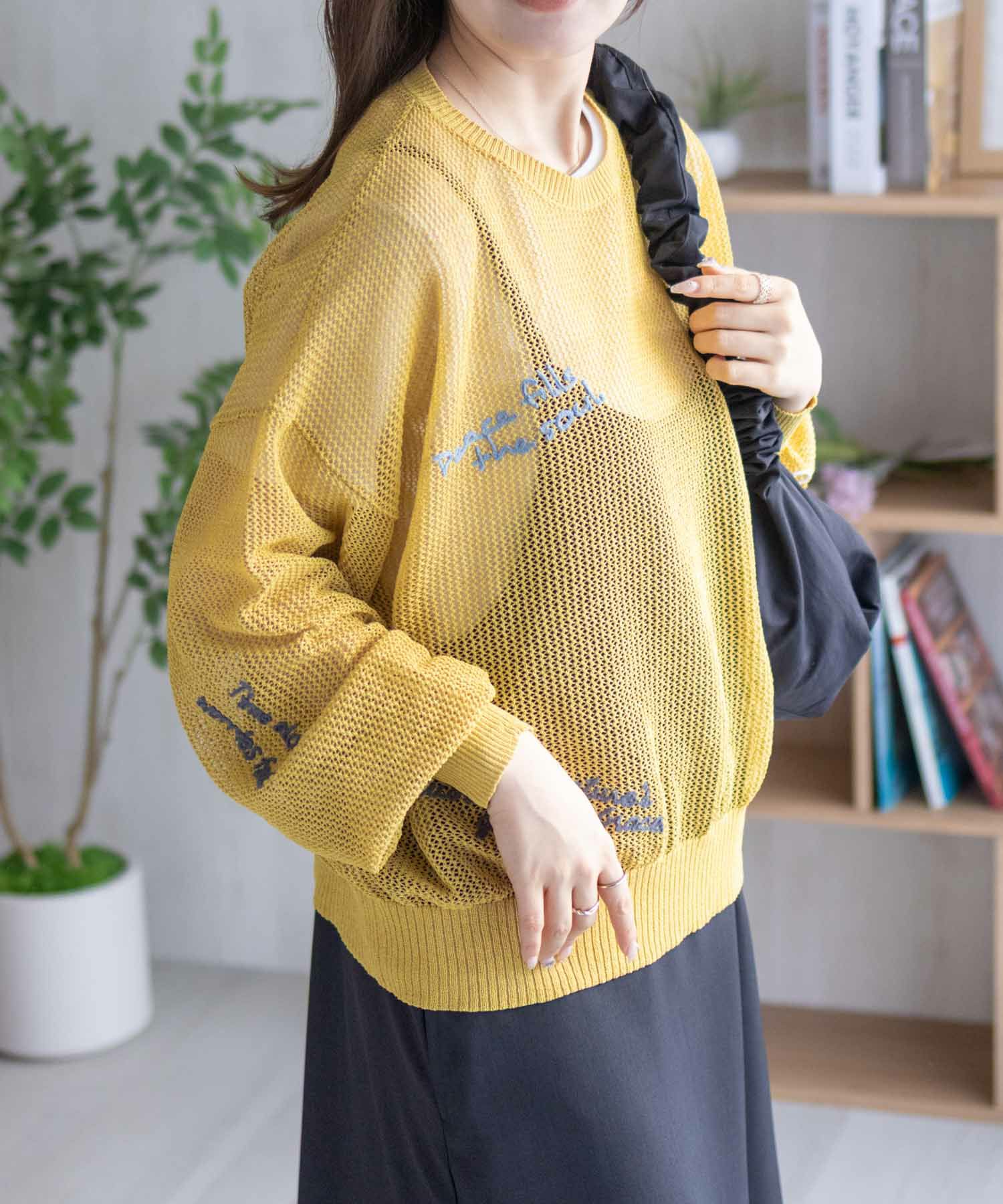 nAvy ランダム刺繍プルオーバー レディース