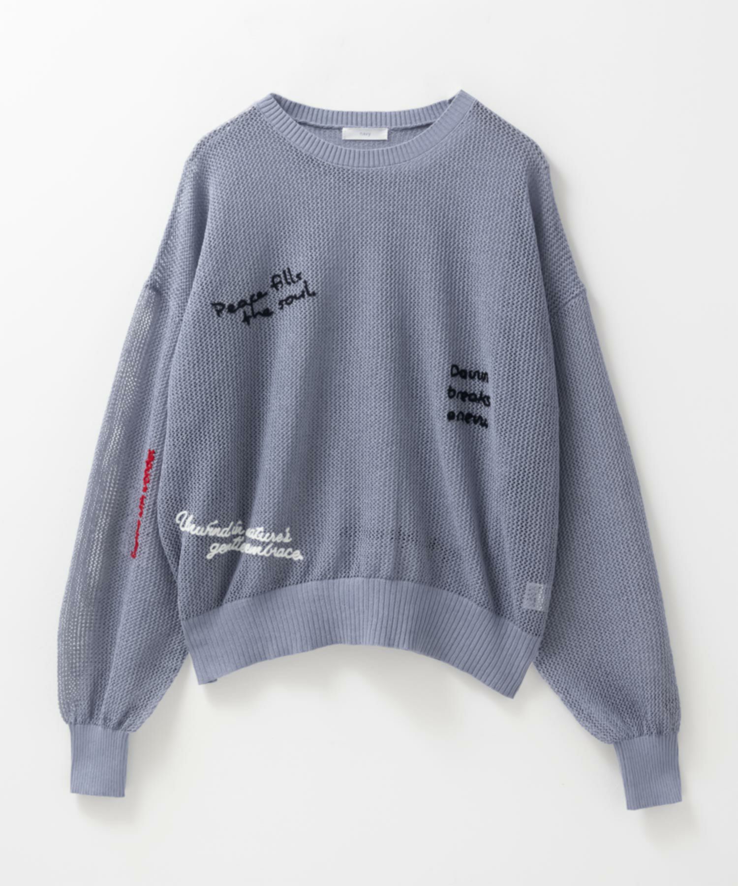 nAvy ランダム刺繍プルオーバー レディース