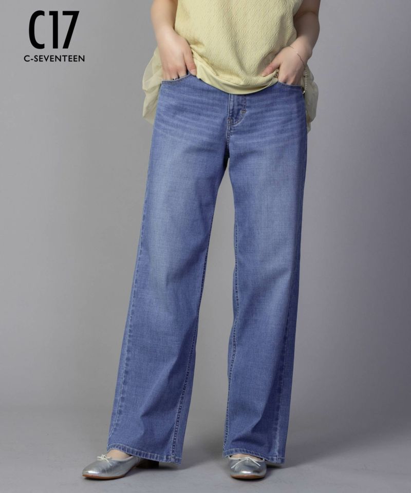 無地デニムパンツワイドカジュアルおしゃれ CALIFORNIA OUTFITTERS ジーンズ デニム デニムパンツ 3-7E2 4
