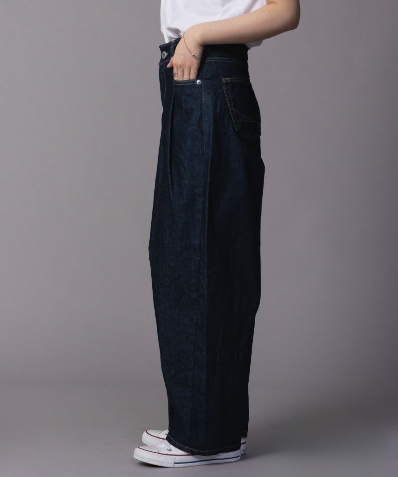 SOMETHING  HANA タックカーブデニムパンツ レディース商品画像-4