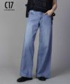 C17 COOL ワイドバギーデニムパンツ レディース