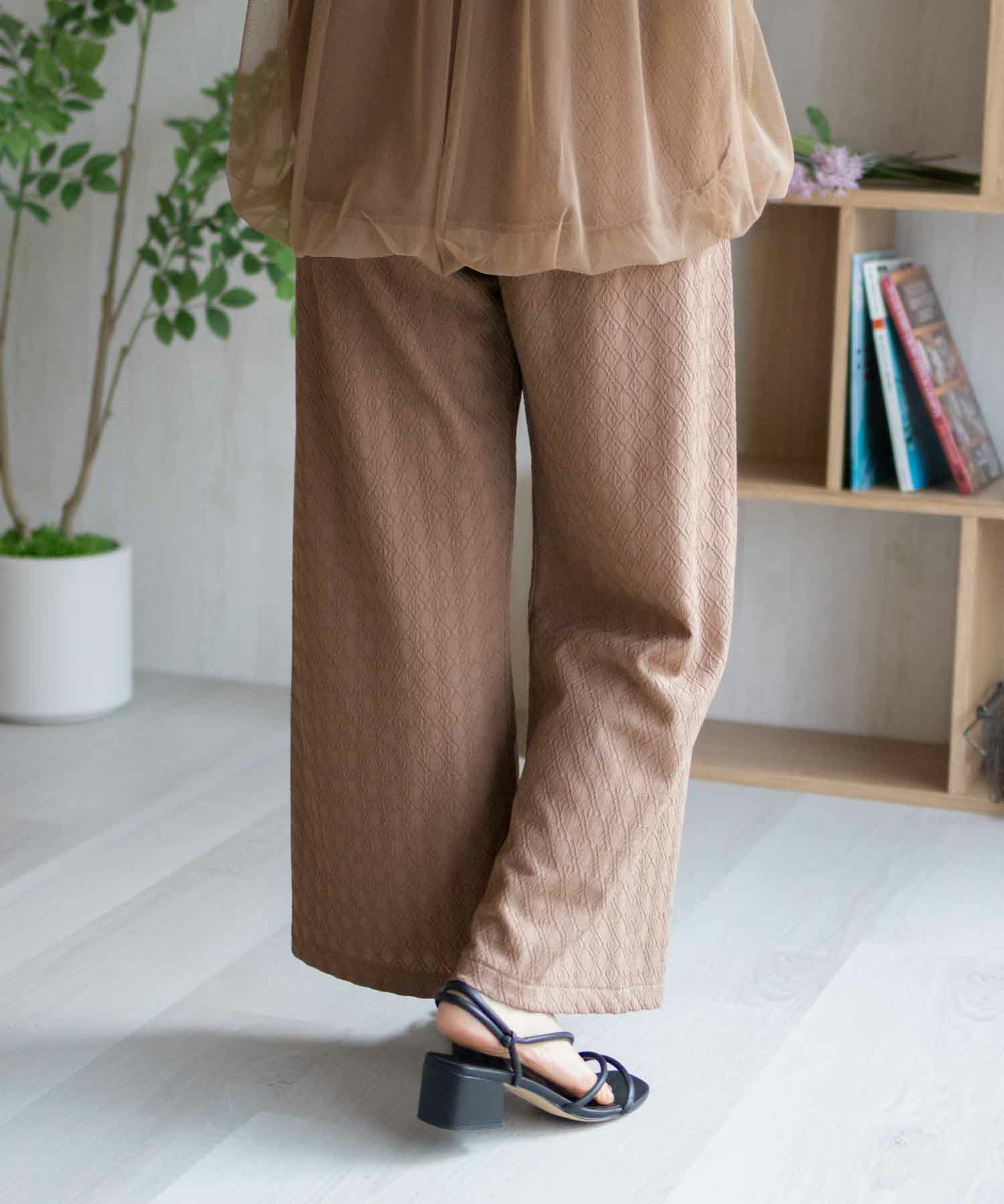 Howdy Marie  ジャガードセミワイドパンツ レディース商品サムネイル-7