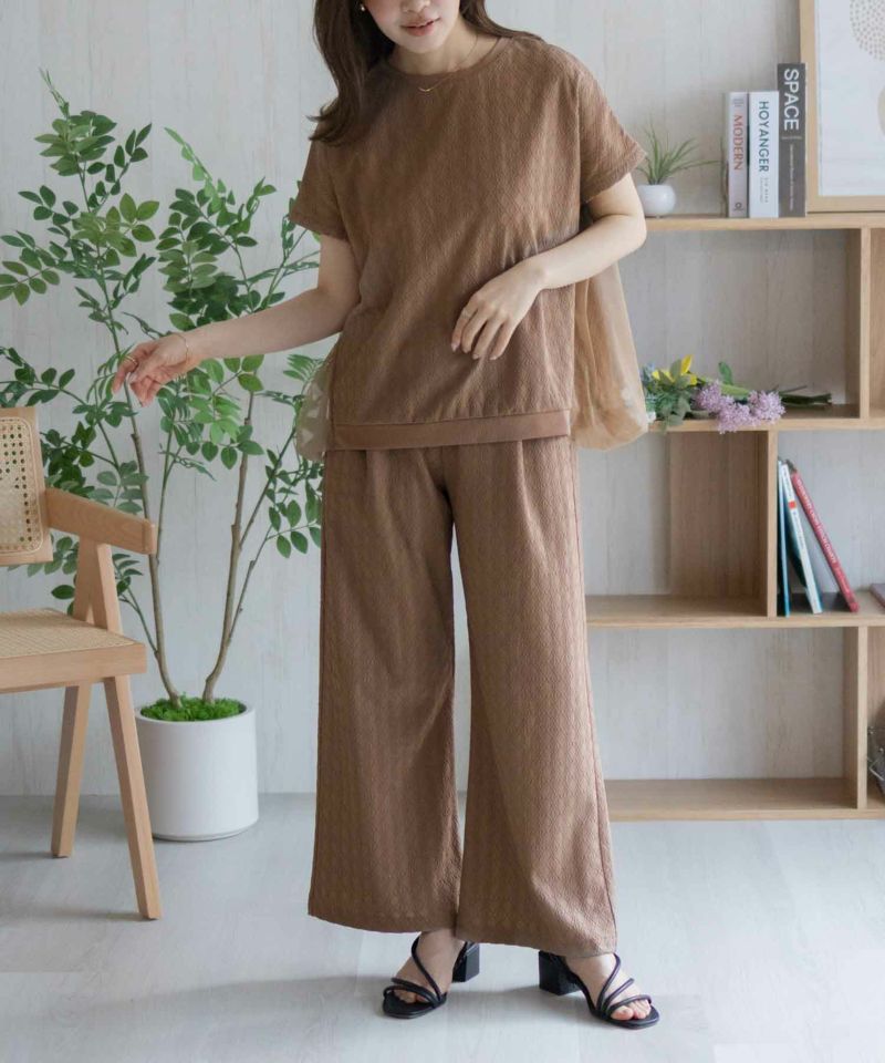 Howdy Marie ジャガードセミワイドパンツ レディース商品画像-8