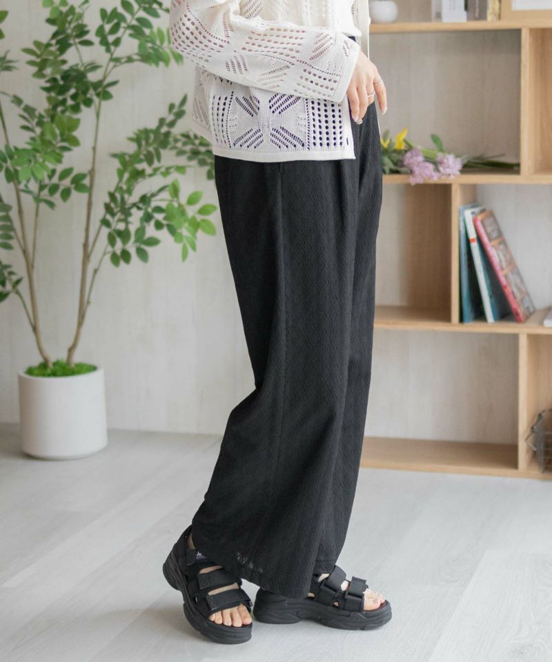 Howdy Marie ジャガードセミワイドパンツ レディース商品画像-9