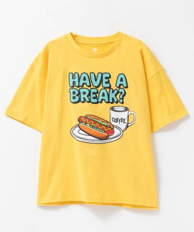 T-GRAPHICS  ビッグシルエット フード柄半袖Tシャツ キッズ ネコポス 対応商品