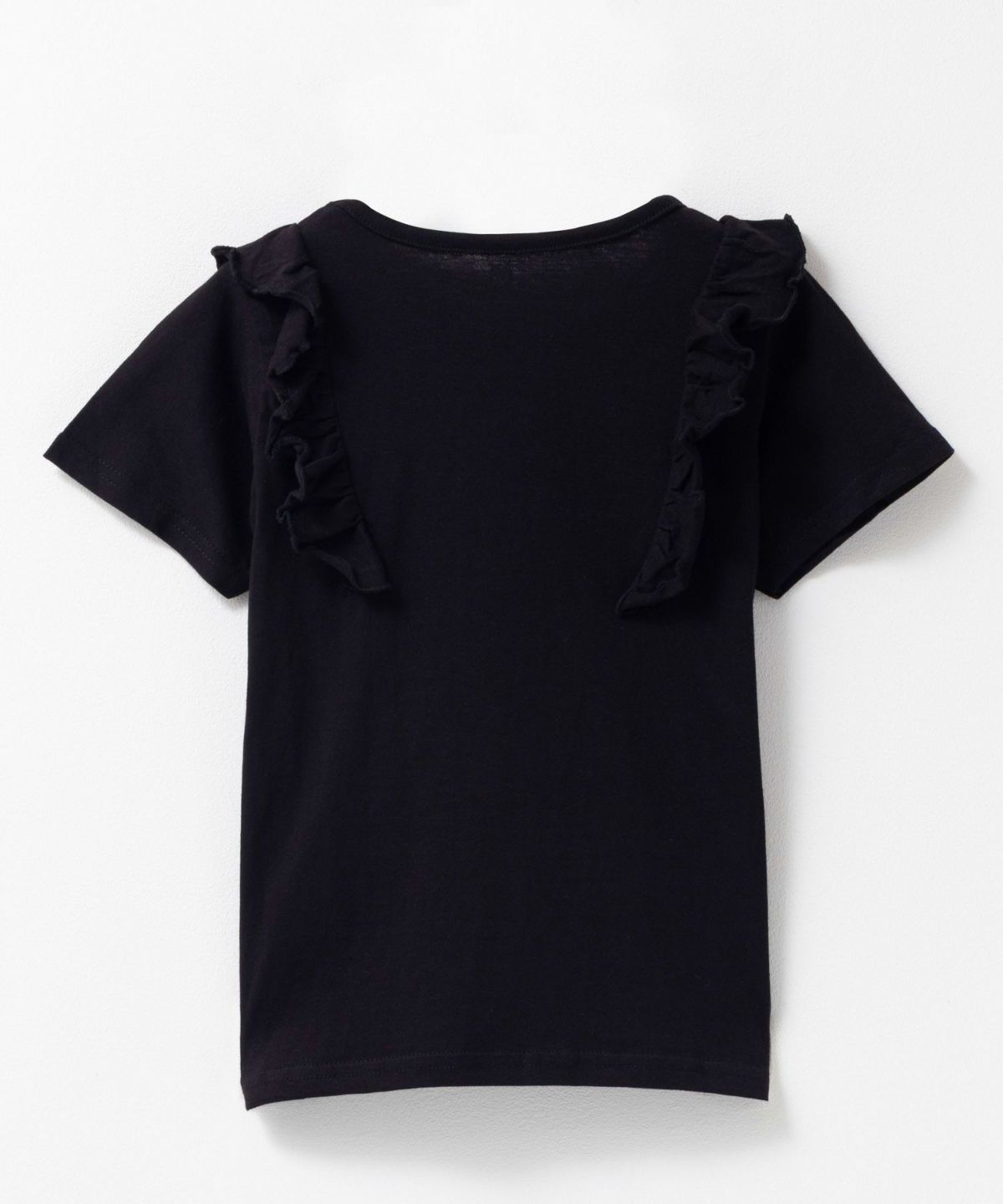 T-GRAPHICS 肩フリルデザインプリント半袖Tシャツ キッズ ネコポス 対応商品