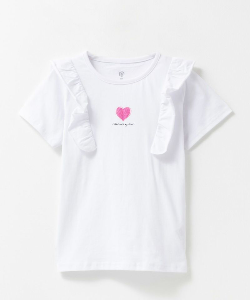 T-GRAPHICS  肩フリルデザインプリント半袖Tシャツ キッズ メール便 対応商品商品画像-3