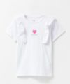 T-GRAPHICS 肩フリルデザインプリント半袖Tシャツ キッズ ネコポス 対応商品