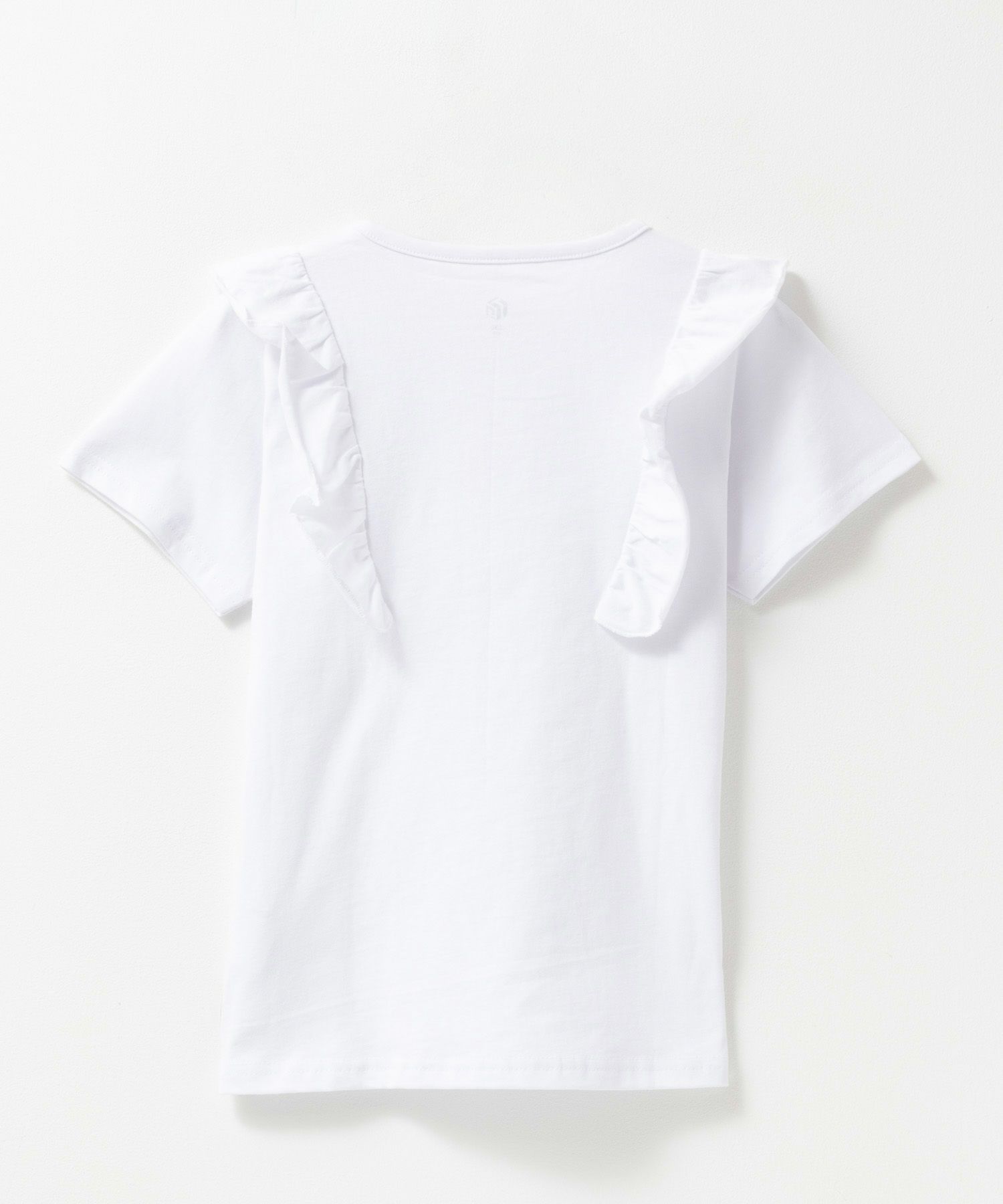 T-GRAPHICS 肩フリルデザインプリント半袖Tシャツ キッズ ネコポス 対応商品