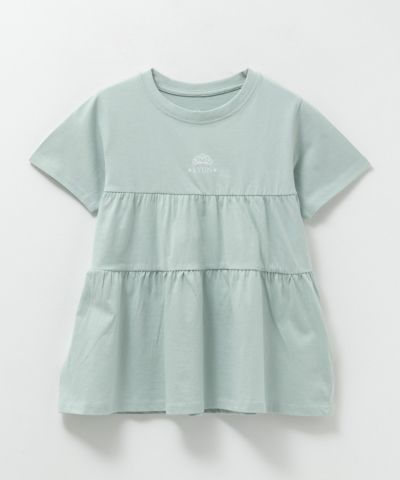 T-GRAPHICS  ティアードデザインプリント半袖Tシャツ キッズ ネコポス 対応商品