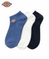 Dickies アンクルソックス アソート刺繍 3足組 メンズ