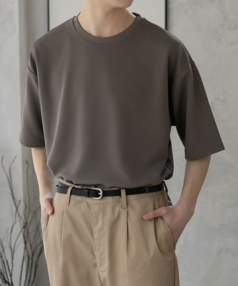 URBAN COLLECTION  AIR Smoosy ドライリップル 無地テーパードTシャツ メンズ メール便 対応商品商品画像-5