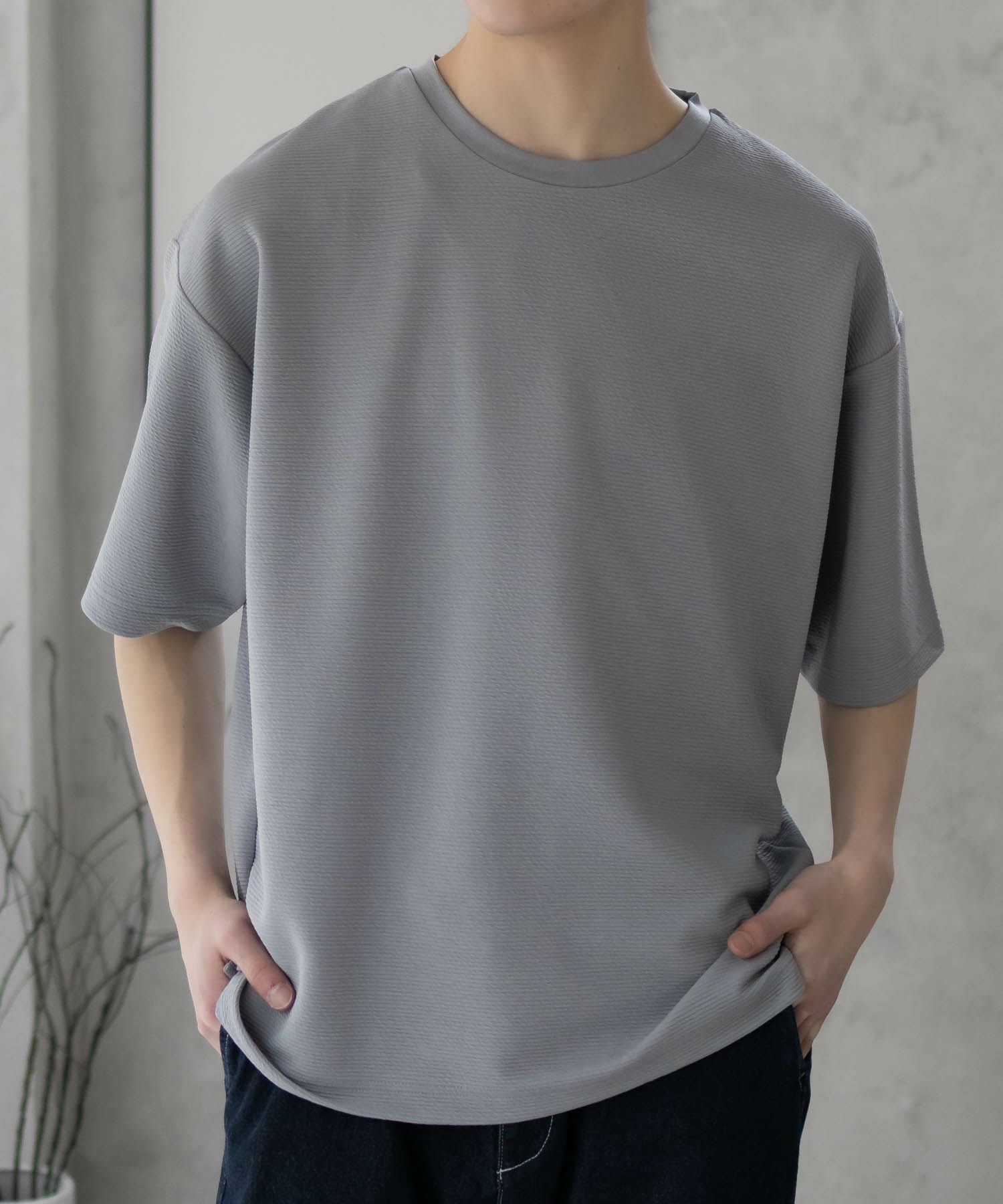 URBAN COLLECTION  AIR Smoosy ドライリップル 無地テーパードTシャツ メンズ メール便 対応商品商品画像-11